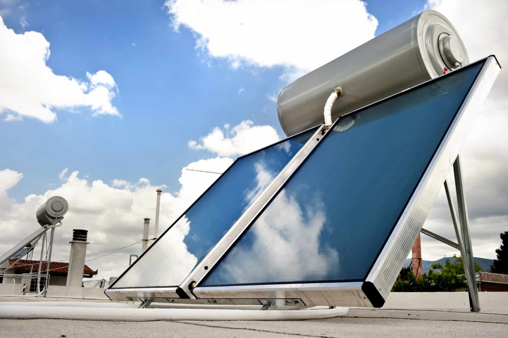 Solar water heater for green energy, Zero-Energy Plumbing Systems.